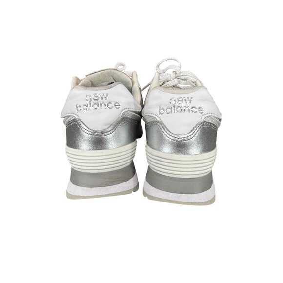 New Balance Womens Silver 574 Sneakers Size 6.5 US 37 EU - Picture 6 of 11